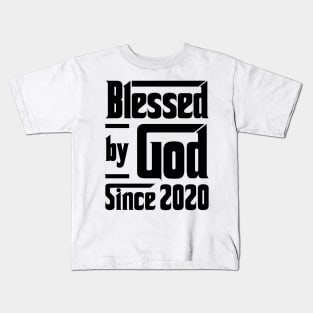 Blessed By God Since 2020 3rd Birthday Kids T-Shirt